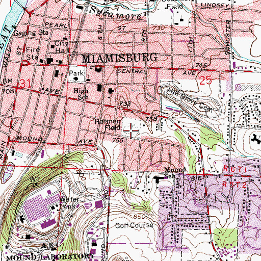 Topographic Map of Harmon Field, OH