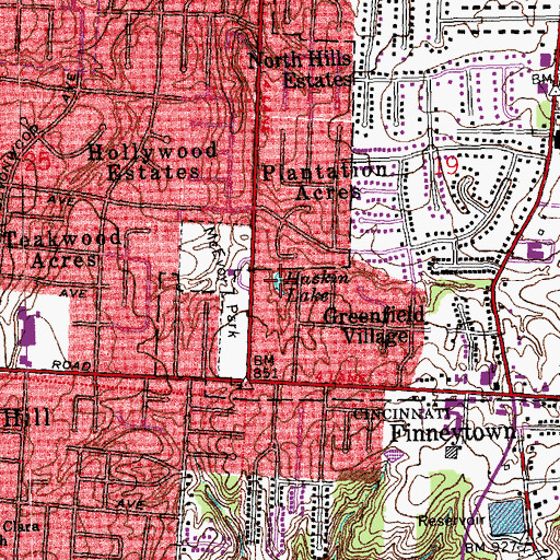 Topographic Map of Haskin Lake, OH