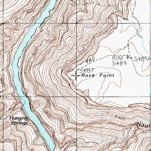 Topographic Map of Rock Point, AZ
