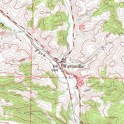 Topographic Map of Hazel Run, OH