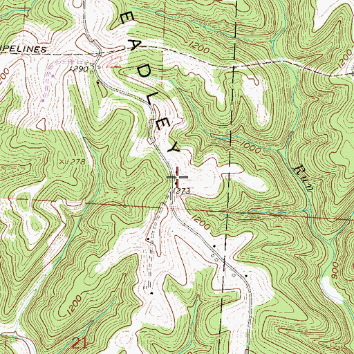 Topographic Map of Headley Ridge, OH