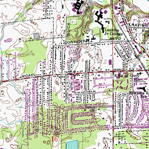 Topographic Map of Heath Ditch, OH