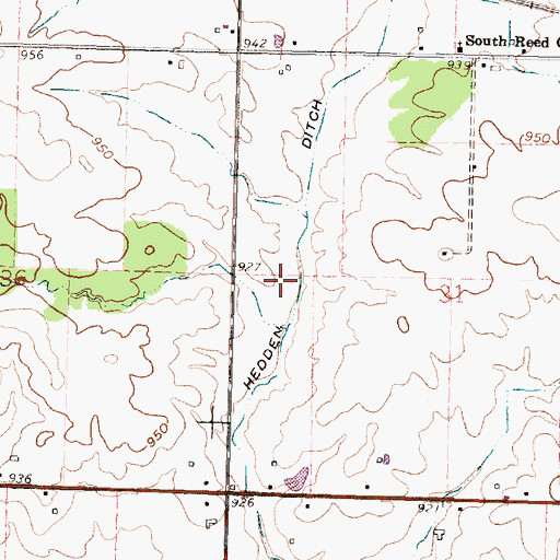 Topographic Map of Hedden Ditch, OH