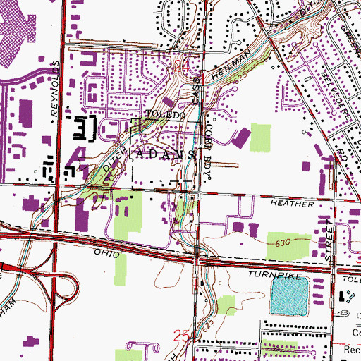 Topographic Map of Heilman Ditch, OH