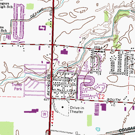 Topographic Map of Heldman Ditch, OH