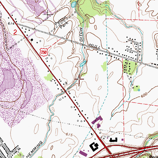 Topographic Map of Hemming Ditch, OH