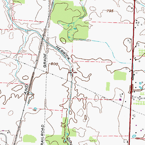 Topographic Map of Herrick Ditch, OH