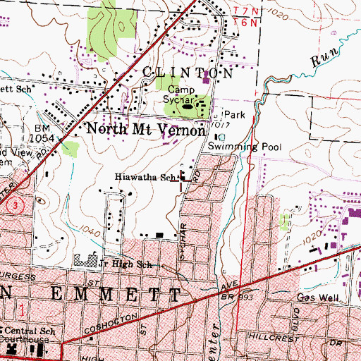 Topographic Map of Hiawatha School, OH