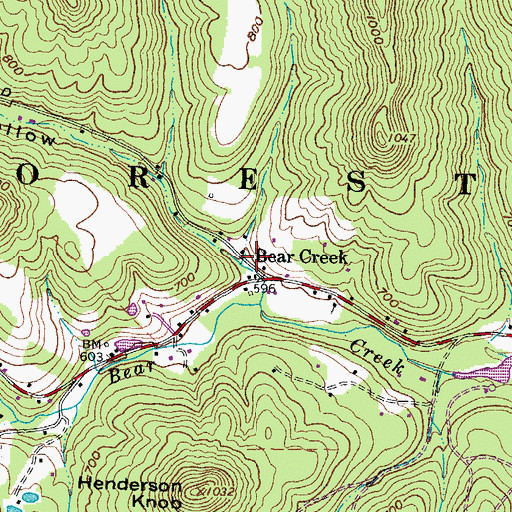 Topographic Map of Hiles Hollow, OH