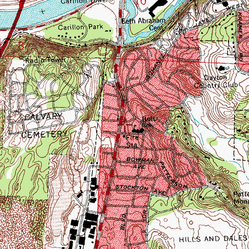 Topographic Map of Holt School, OH