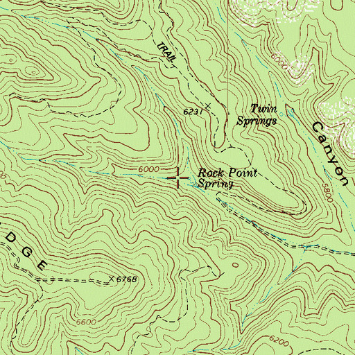 Topographic Map of Rock Point Spring, AZ