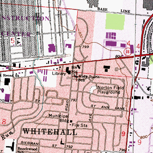 Topographic Map of Holy Spirit School, OH