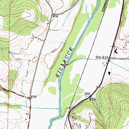 Topographic Map of Honey Run, OH