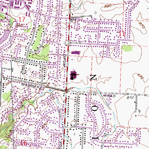 Topographic Map of Hopewell School, OH