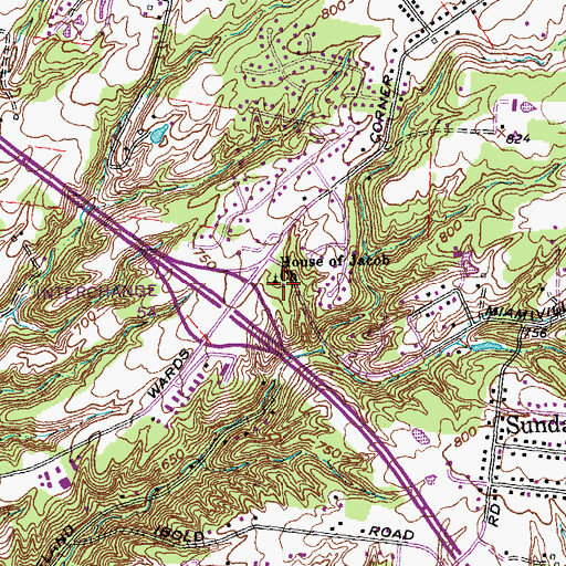 Topographic Map of House of Jacob Church, OH