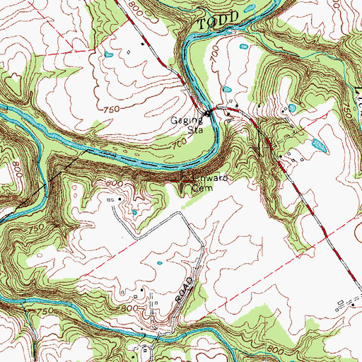 Topographic Map of Howard Cemetery, OH