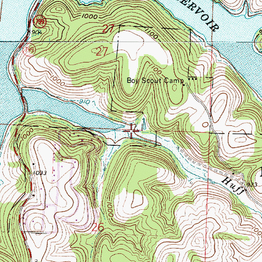 Topographic Map of Huff Run, OH