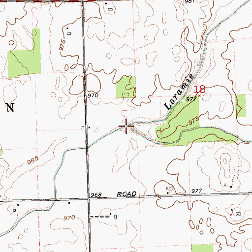 Topographic Map of Hulls Creek, OH
