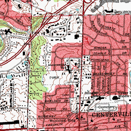 Topographic Map of Incarnation School, OH