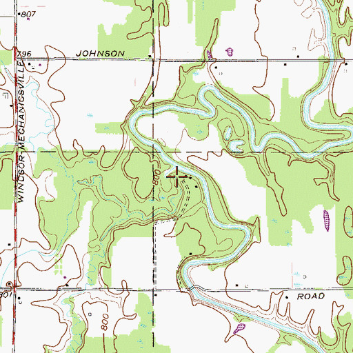 Topographic Map of Indian Creek, OH