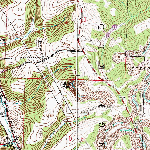 Topographic Map of Indian Lake, OH