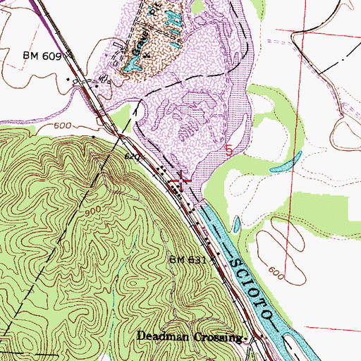 Topographic Map of Indian Creek, OH