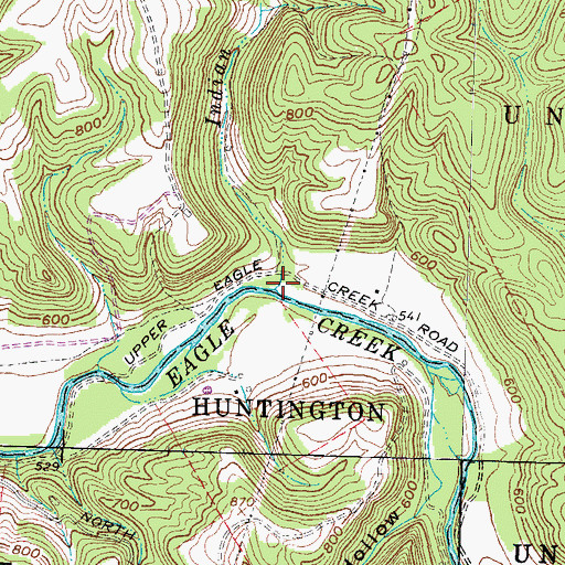 Topographic Map of Indian Lick, OH