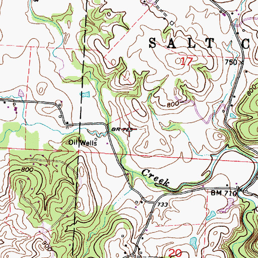 Topographic Map of Indian Run, OH