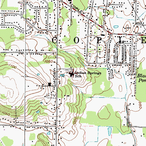 Topographic Map of Spring Garden Waldorf School, OH