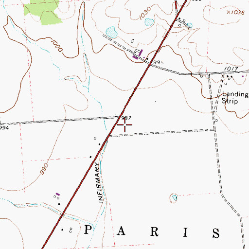 Topographic Map of Infirmary Ditch, OH