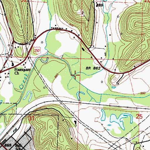 Topographic Map of Irish Run, OH