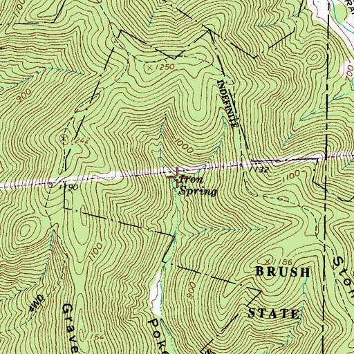 Topographic Map of Iron Spring, OH