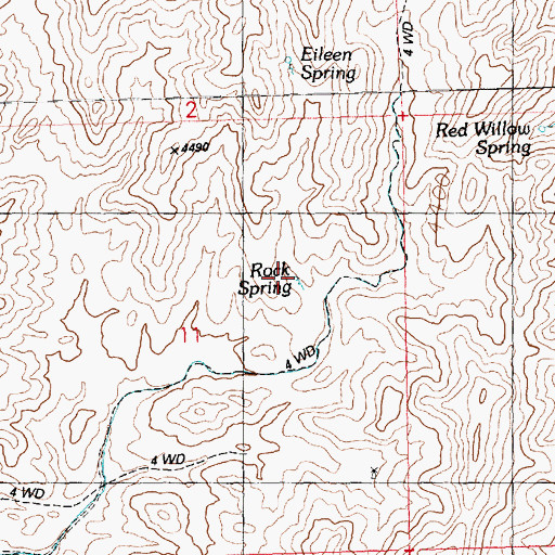 Topographic Map of Rock Spring, AZ