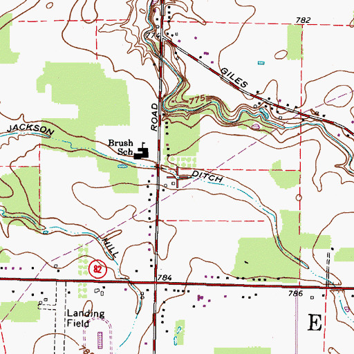 Topographic Map of Jackson Ditch, OH