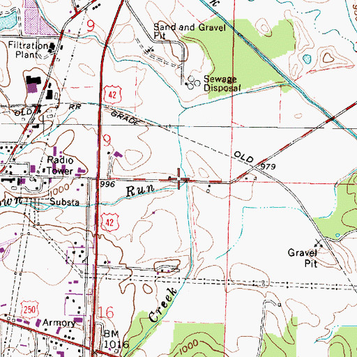 Topographic Map of Jamison Creek, OH