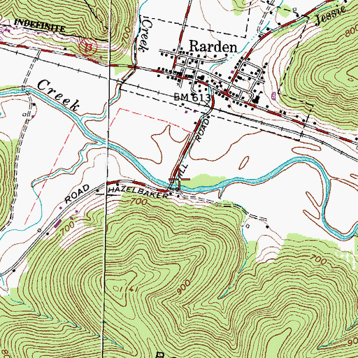 Topographic Map of Jessie Run, OH