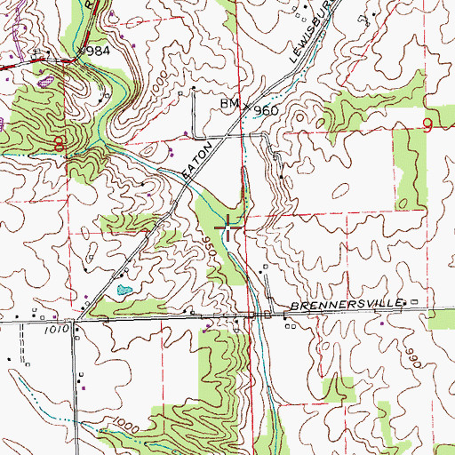 Topographic Map of Jims Run, OH
