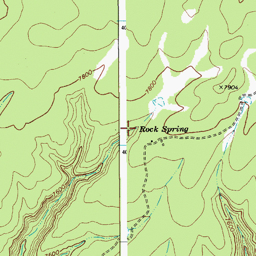 Topographic Map of Rock Spring, AZ