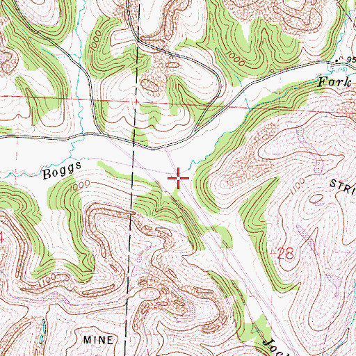 Topographic Map of Jockey Hollow Run, OH