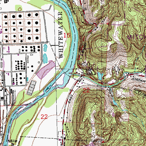 Topographic Map of Jordan Creek, OH