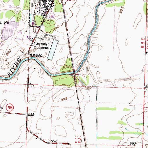 Topographic Map of Jordan Creek, OH