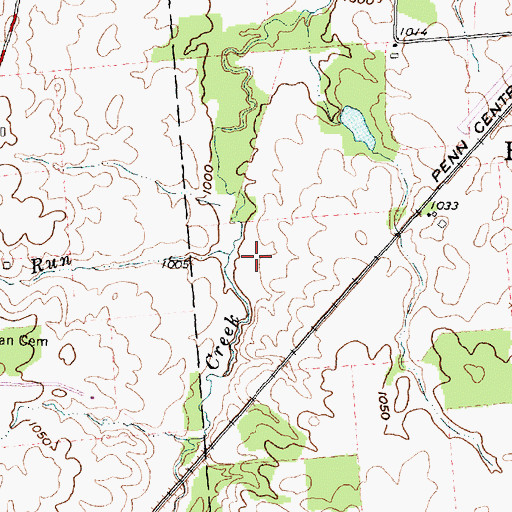 Topographic Map of Jordan Run, OH