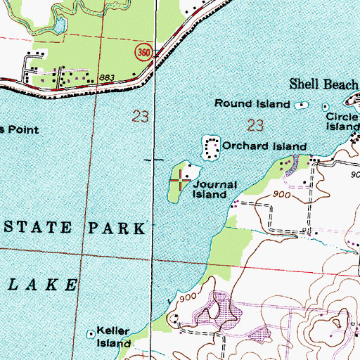 Topographic Map of Journal Island, OH
