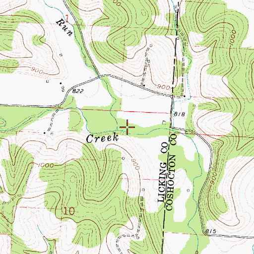 Topographic Map of Jug Run, OH