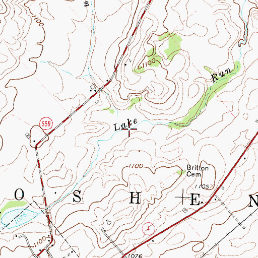 Topographic Map of Jumping Run, OH