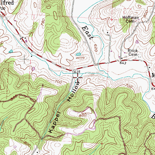 Topographic Map of Kappel Hollow, OH