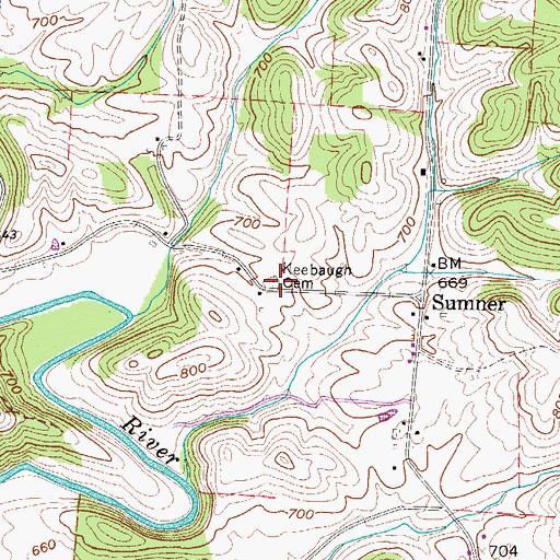 Topographic Map of Keebaugh Cemetery, OH
