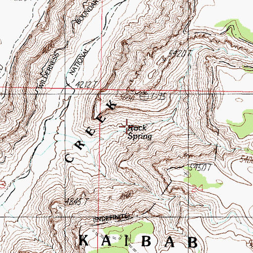 Topographic Map of Rock Spring, AZ