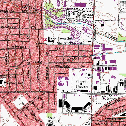 Topographic Map of Ketcham Ditch, OH