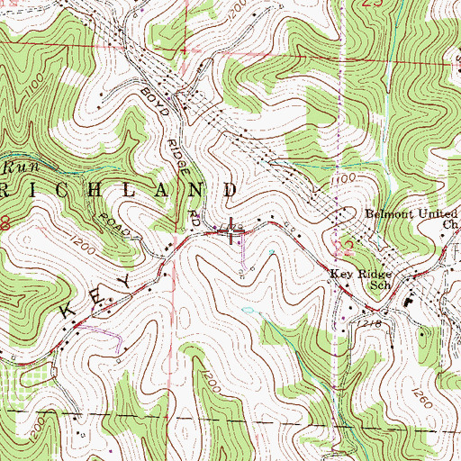 Topographic Map of Key Ridge, OH